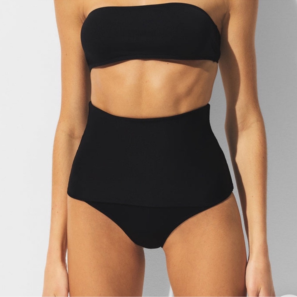 SKIMS NWT Classic Swim Convertible Bikini Bottom - Obsidian